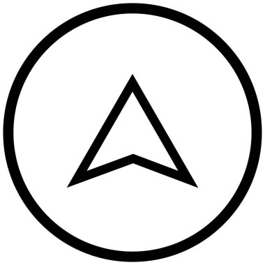 yukarı okun siyah minimalist vektör simgesi