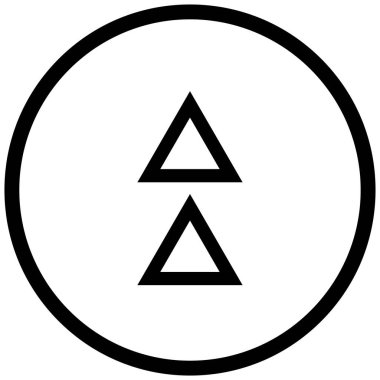 Yukarı okların siyah minimalist vektör simgesi