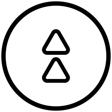 Yukarı okların siyah minimalist vektör simgesi