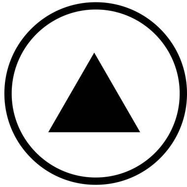 yukarı okun siyah minimalist vektör simgesi