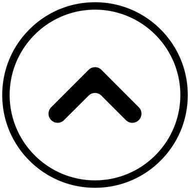 yukarı okun siyah minimalist vektör simgesi