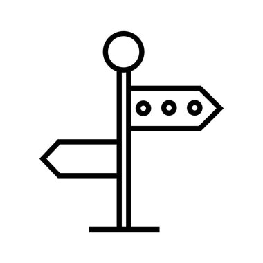 Yön işaretlerinin minimalist vektör simgesi