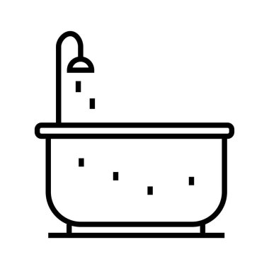 Düşen suyla sağanağın minimalist vektör çizimi