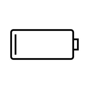 Düşük bataryanın minimalist vektör simgesi