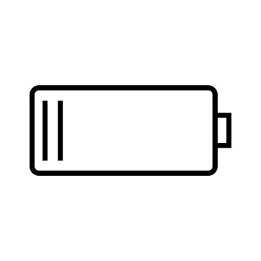 pil işaretinin siyah minimalist vektör simgesi