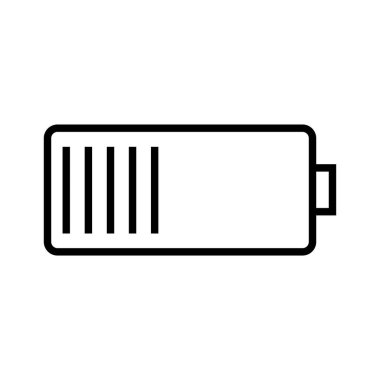 pil işaretinin siyah minimalist vektör simgesi