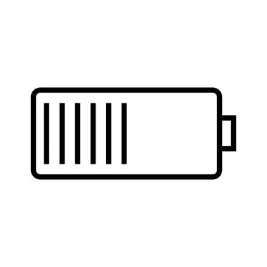 pil işaretinin siyah minimalist vektör simgesi