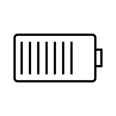 pil işaretinin siyah minimalist vektör simgesi