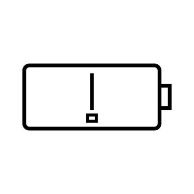 pil işaretinin siyah minimalist vektör simgesi