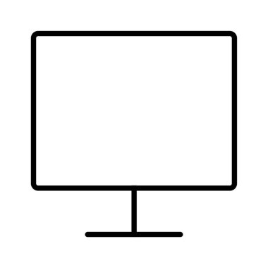 Bilgisayar ekranının minimalist vektör illüstrasyonu