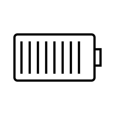 Tam bataryanın minimalist vektör simgesi