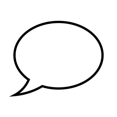 Konuşma baloncuğunun minimalist vektör simgesi