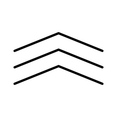 Yukarı okların minimalist vektör simgesi