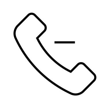 durağan telefonun siyah minimalist vektör simgesi