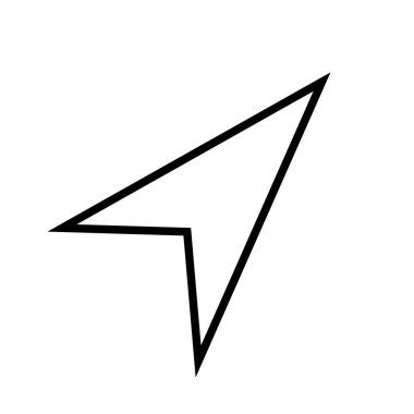 harita okunun siyah minimalist vektör simgesi