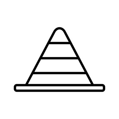 yol konisinin siyah minimalist vektör simgesi