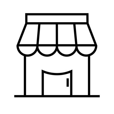 depolama binasının siyah minimalist vektör simgesi