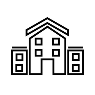 evlerin siyah minimalist vektör simgesi
