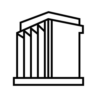 inşa etmenin siyah minimalist vektör simgesi