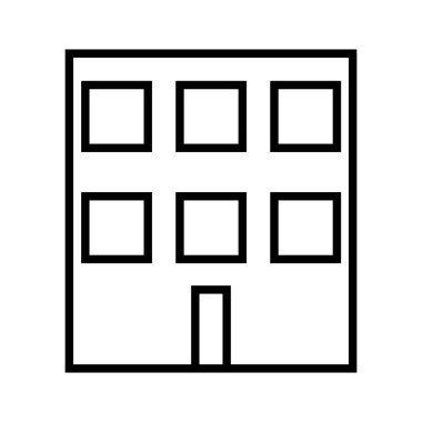 inşa etmenin siyah minimalist vektör simgesi