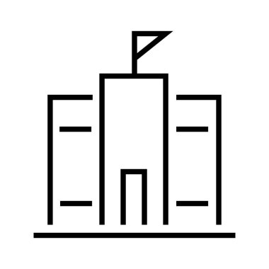 bayrağı olan siyah minimalist vektör simgesi