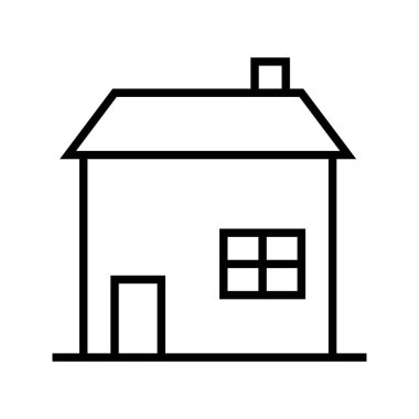 evdeki siyah minimalist vektör simgesi