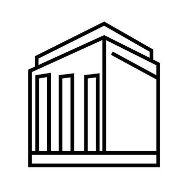 inşa etmenin siyah minimalist vektör simgesi