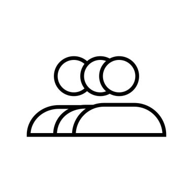 üç kişinin siyah minimalist vektör simgesi