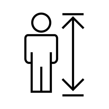 boy oku olan adamın siyah minimalist vektör simgesi