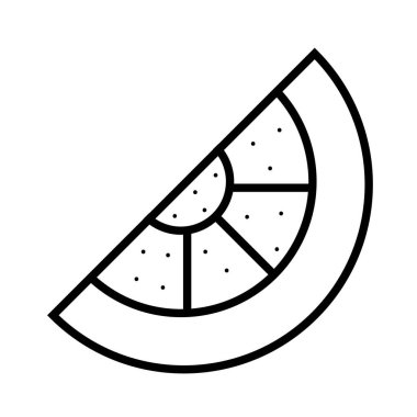 turunçgillerin siyah minimalist vektör simgesi