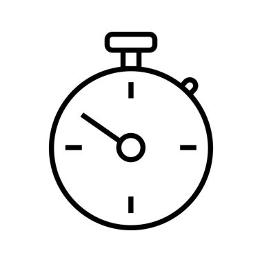 kronometrenin siyah minimalist vektör simgesi