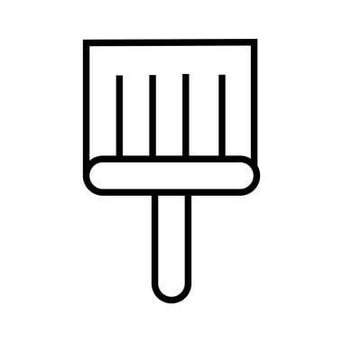 boya fırçasının siyah minimalist vektör simgesi
