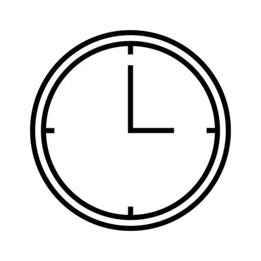 saatin siyah minimalist vektör simgesi