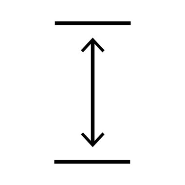 yukarı ve aşağı ok işaretinin siyah minimalist vektör simgesi