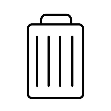 bagaj siyah minimalist vektör simgesi