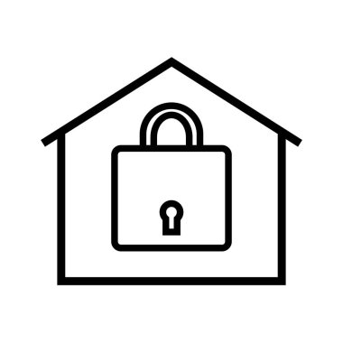 Dolabı olan siyah minimalist vektör simgesi