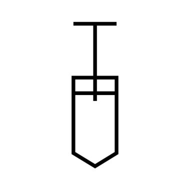 büyük maça siyah minimalist vektör simgesi