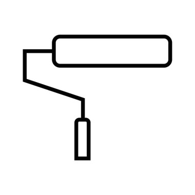 boya silindirinin siyah minimalist vektör simgesi