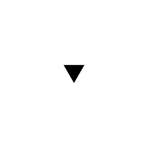 Schwarzes Minimalistisches Vektor Symbol Für Pfeil Nach Unten — Stockvektor