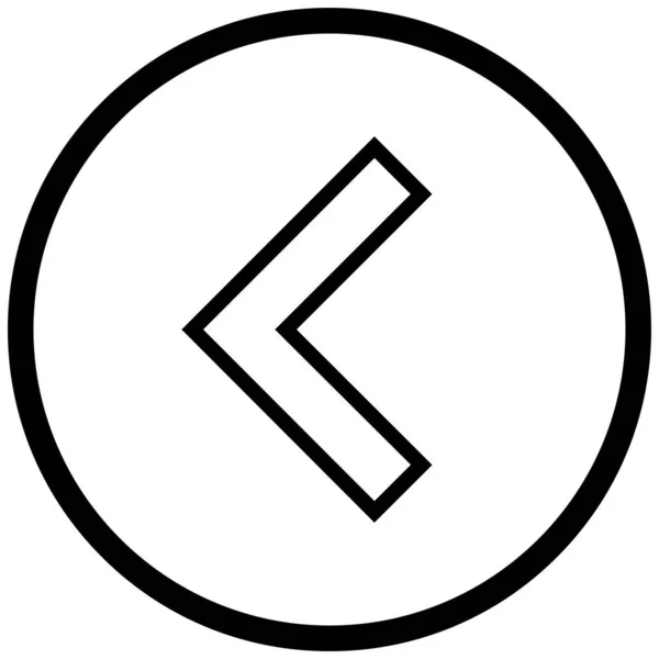 Schwarzes Minimalistisches Vektor Symbol Des Linken Pfeils — Stockvektor