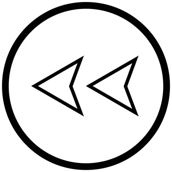 Schwarzes Minimalistisches Vektor Symbol Der Linken Pfeile — Stockvektor