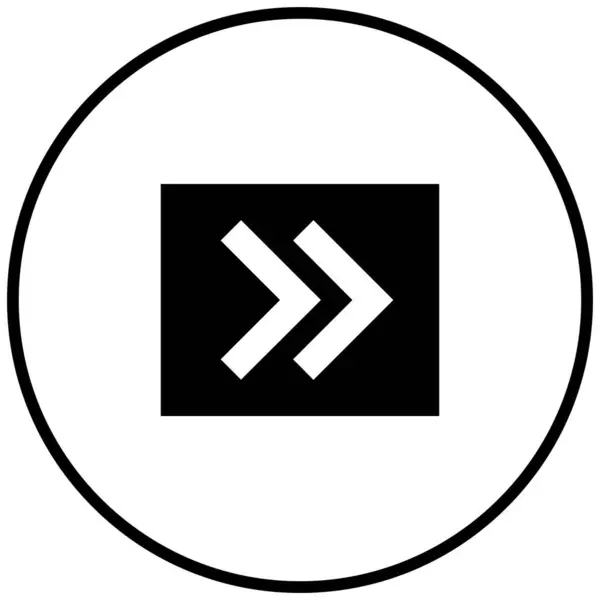 Schwarzes Minimalistisches Vektorsymbol Der Rechten Pfeile — Stockvektor