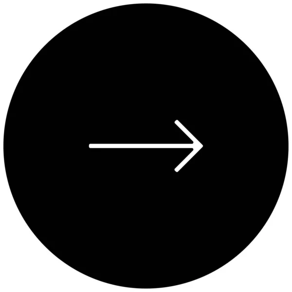 Black Minimalistic Vector Icon Right Arrow — Stock Vector