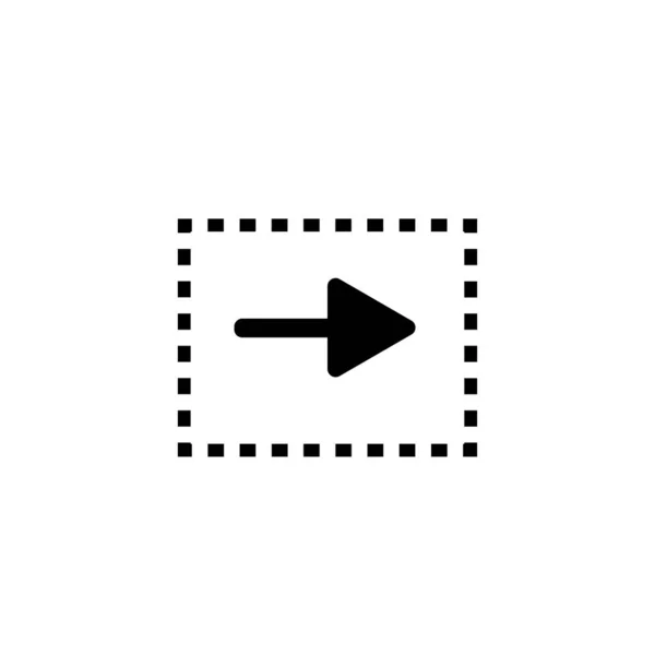 右箭头的黑色简约矢量图标 — 图库矢量图片