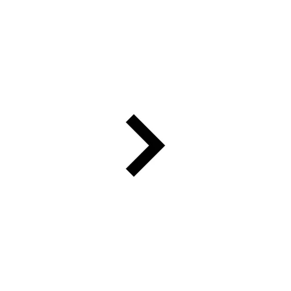 Schwarzes Minimalistisches Vektorsymbol Des Rechten Pfeils — Stockvektor