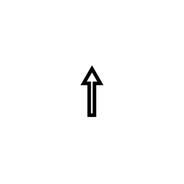 Черный Минималистичный Векторный Значок Стрелки Вверх — стоковый вектор