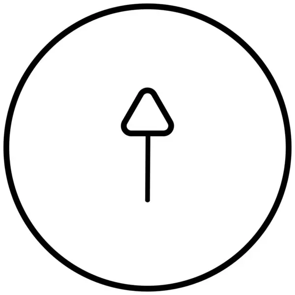 Schwarzes Minimalistisches Vektor Symbol Für Pfeil Nach Oben — Stockvektor