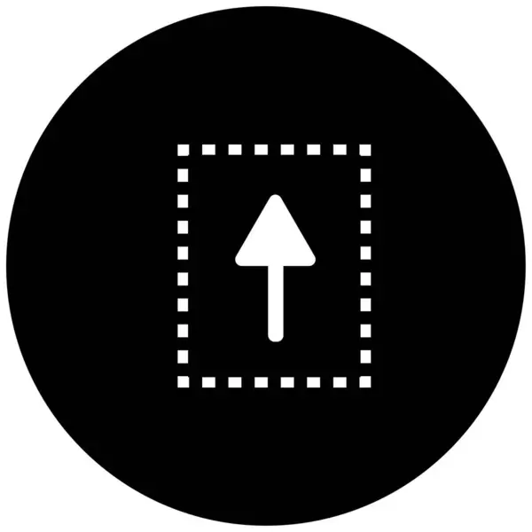 Icône Vectorielle Minimaliste Noire Flèche Vers Haut — Image vectorielle