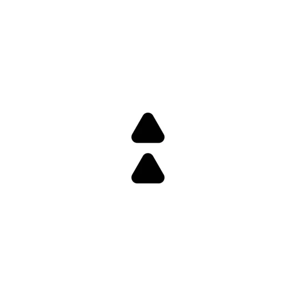 Schwarzes Minimalistisches Vektor Symbol Für Aufwärtspfeile — Stockvektor