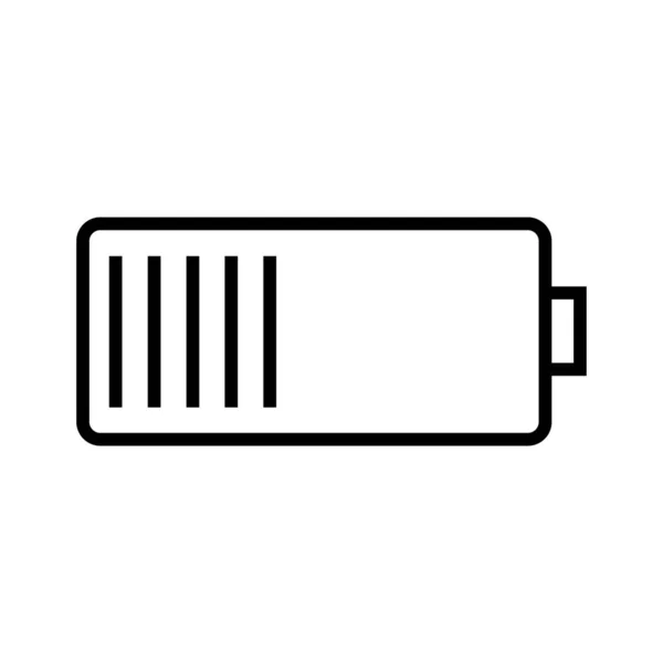 Black Minimalistic Vector Icon Battery Sign — Stock Vector